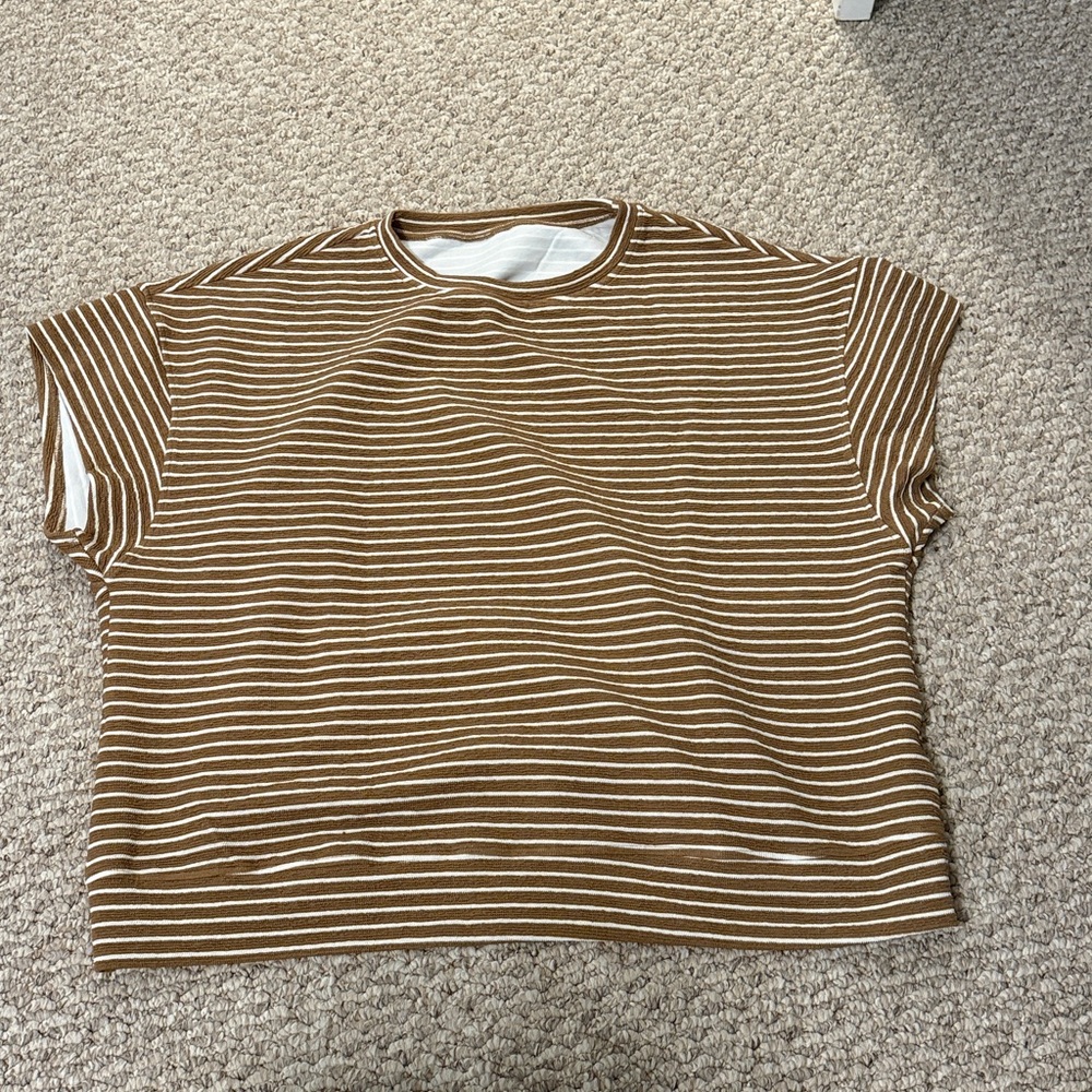 Striped Brown and White lounge set